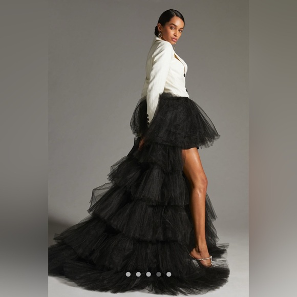Anthropologie Morphine Black Tiered Tulle Skirt NWT $1100 - Picture 1 of 8